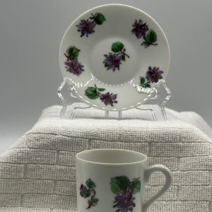 Demitasse vintage cup and saucer, bone china